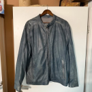 Milestone Lederjacke 58 jeansblau